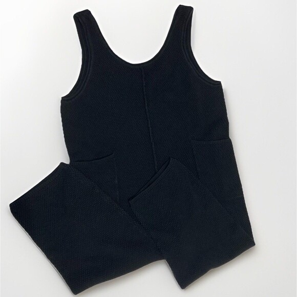 Free People Hailee Sweater Jumper Sleeveless Romper Pockets Large FP Beach Black - Picture 2 of 16
